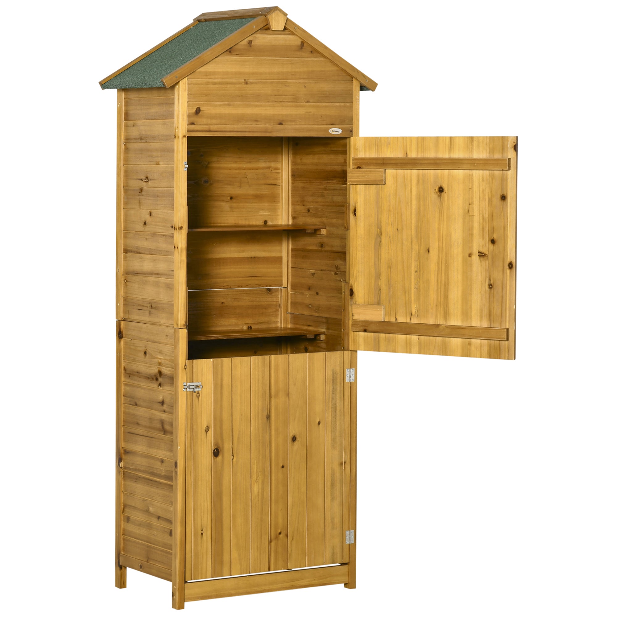 Wooden Garden Storage Natural Wood Effect