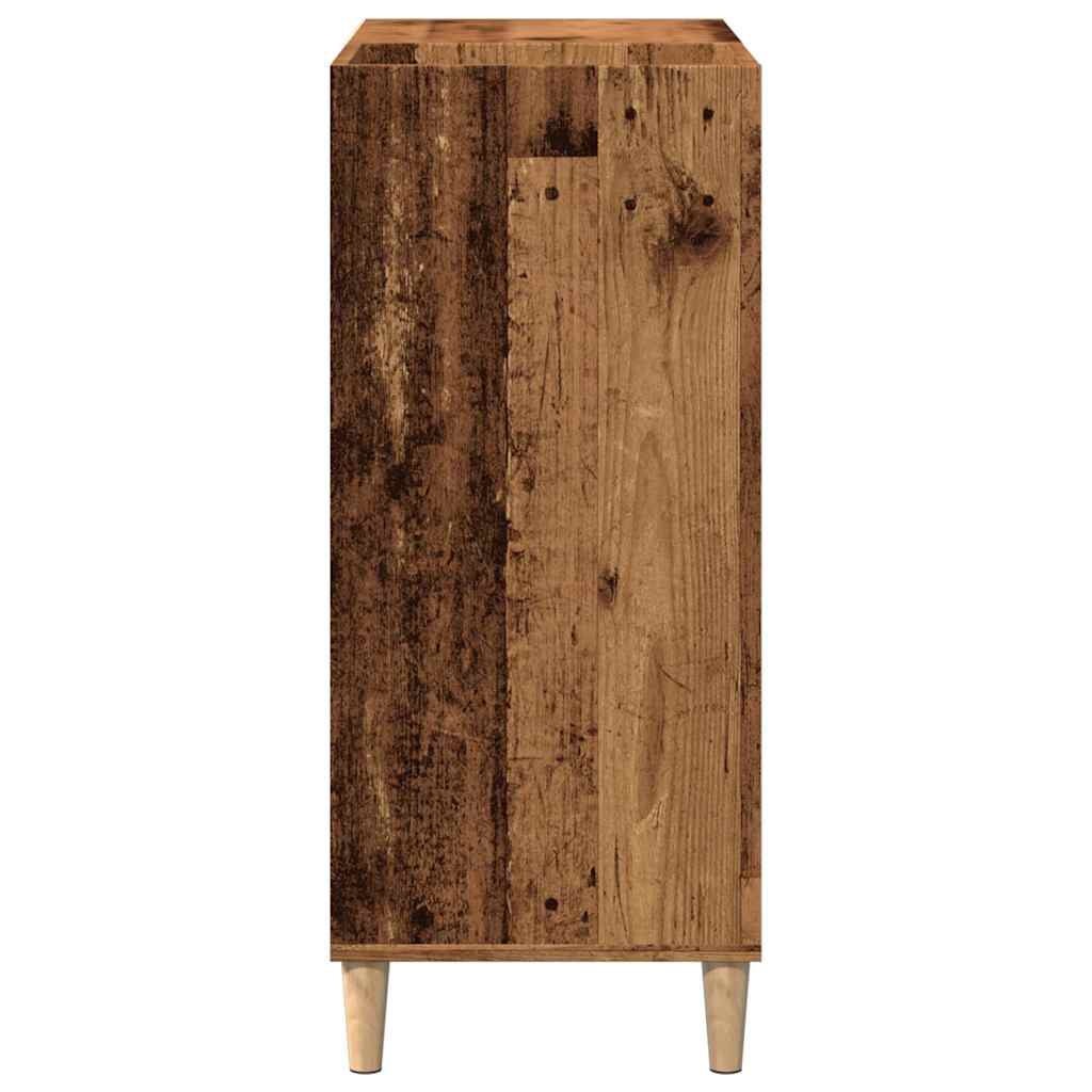 record cabinet, reclaimed wood look, 84.5x38x89 cm, engineered wood