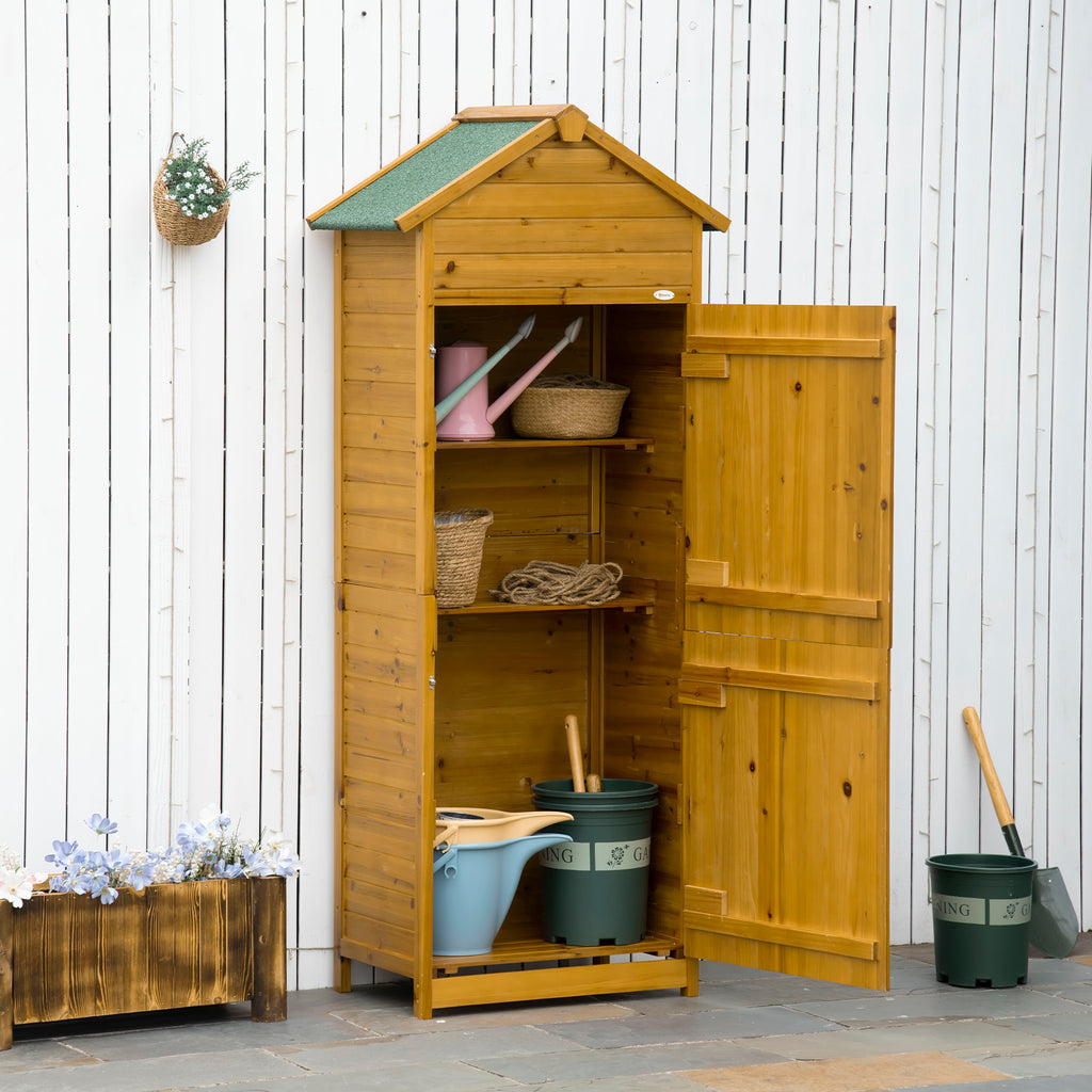 Wooden Garden Storage Natural Wood Effect