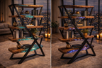 Lumera Shelf – Solid Walnut Epoxy Design Luxury Bookcase