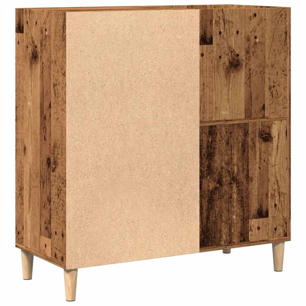 record cabinet, reclaimed wood look, 84.5x38x89 cm, engineered wood