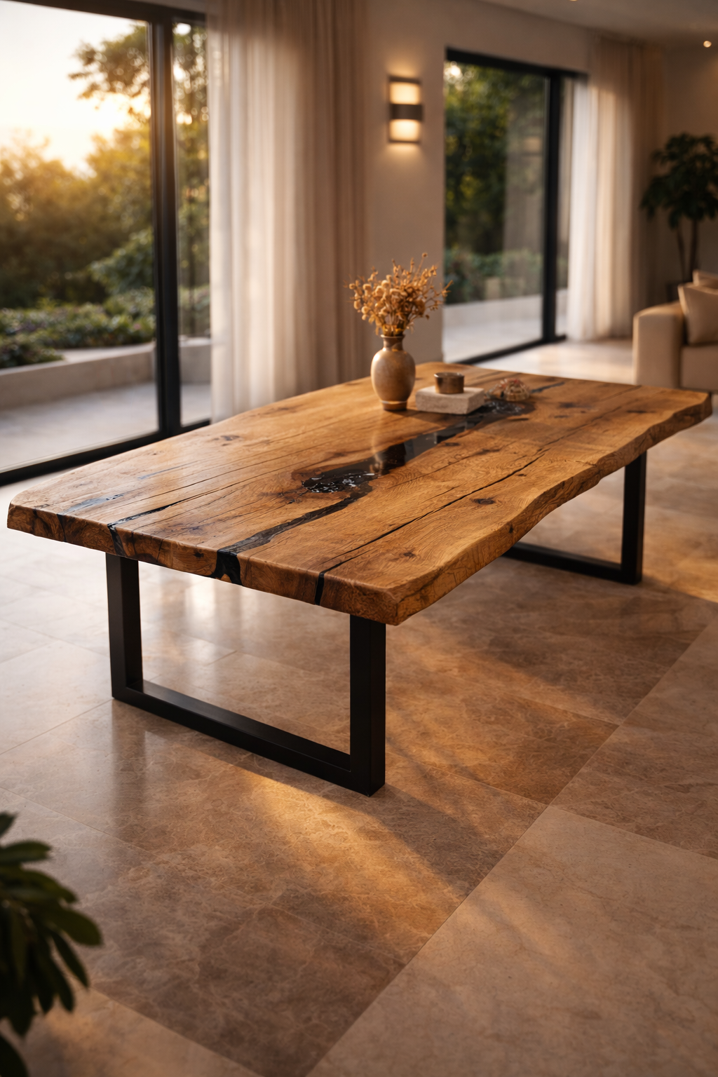 Oak Signature – Handmade Custom Solid Oak Live Edge Luxury Table