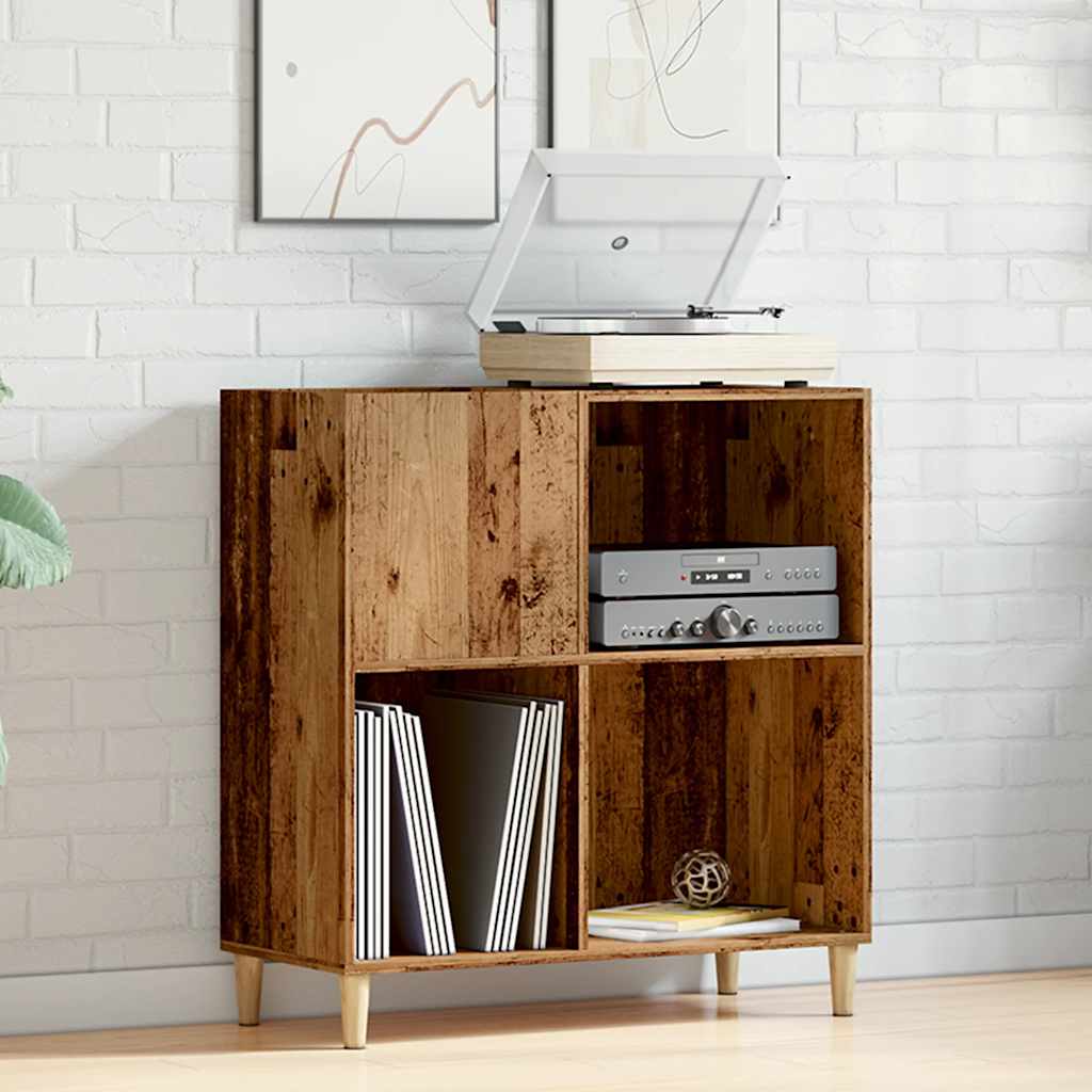 record cabinet, reclaimed wood look, 84.5x38x89 cm, engineered wood