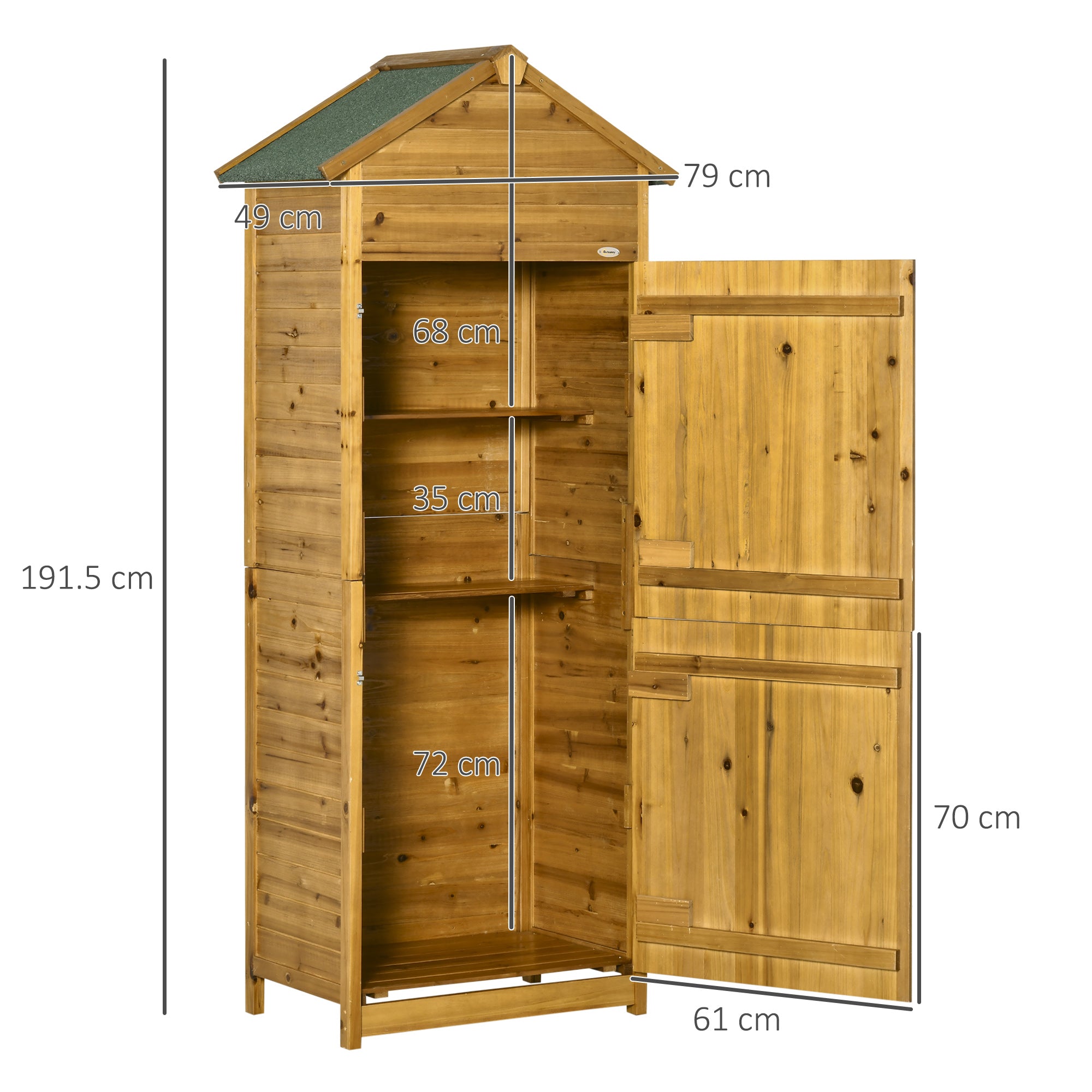 Wooden Garden Storage Natural Wood Effect