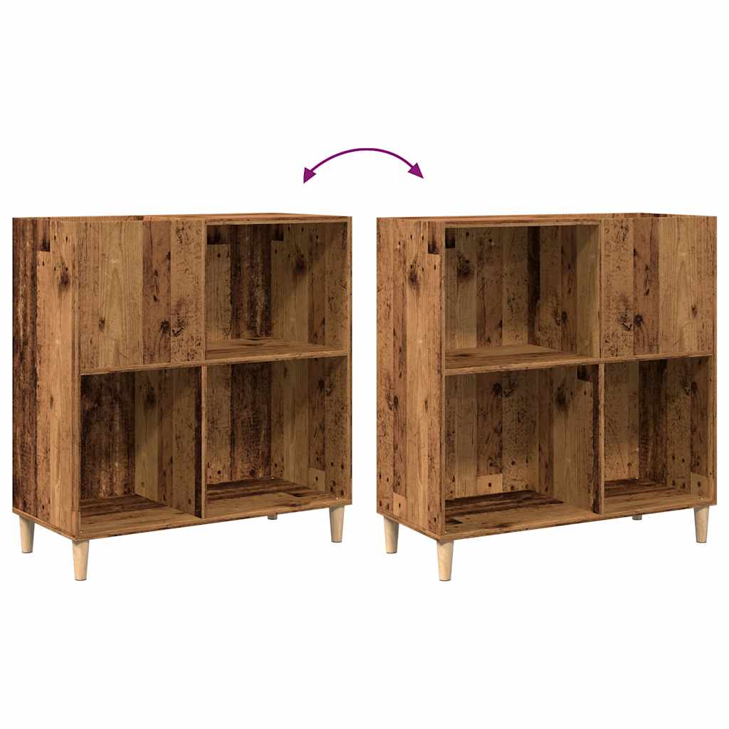 record cabinet, reclaimed wood look, 84.5x38x89 cm, engineered wood