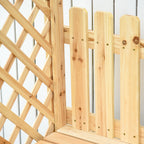 Garden Bench Arch Pergola Natural Fir Wood Protective Varnish 2 Person Ergonomic Design